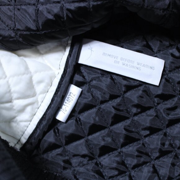 Ann Taylor LOFT Petites Quilted Black And White Hooded Vest - Picture 7 of 10
